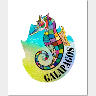 Hipocampo de Galapagos en colores Posters and Art